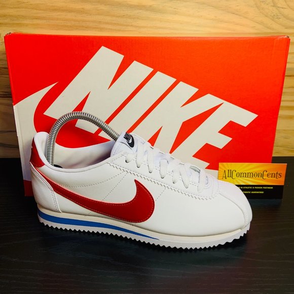 New Nike Classic Cortez Leather USA Red White Blue - Picture 8 of 8